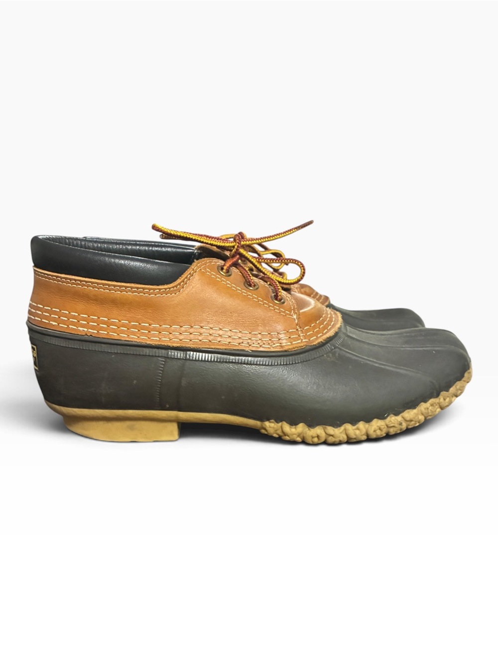 L.L. Bean Boots Men's 11 Duck Boots Chukka Rubber Leather Rain Shoe Boot